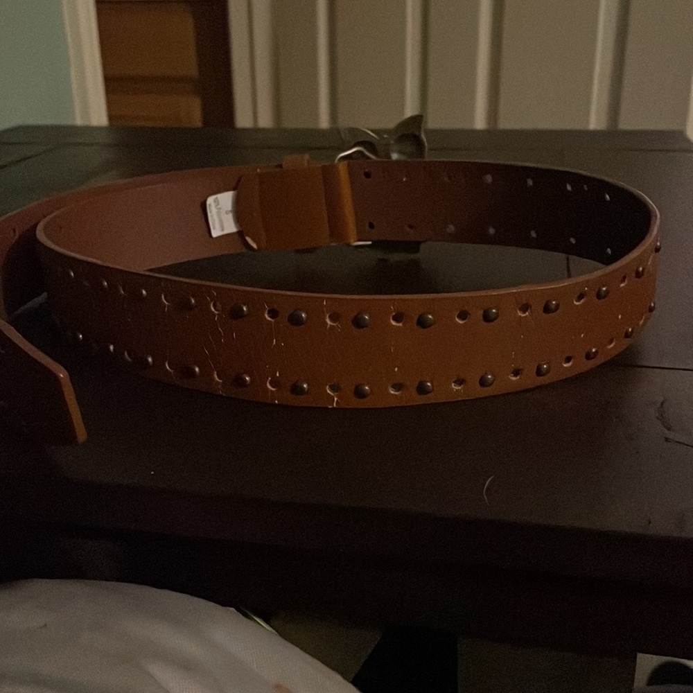 Brown belt with owl belt buckle - Picture 4 of 4